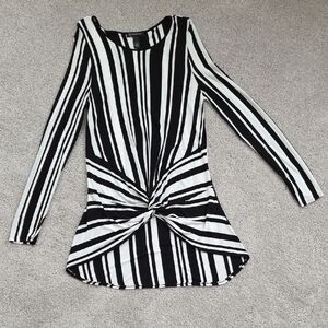 INC International Concepts Monochrome Striped Tunic Top